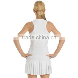 Conjoined Pleated Tennis Unlined Upper Garment Popular Tennis Skirt Suits for Girls thumbnail-4
