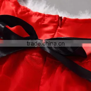 Fashion Strap Fluffy Kids Baby Girls Red Christmas Wedding Dress thumbnail-4