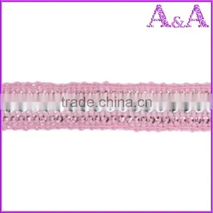 Fashion Rhinestone and Beading Trim by the Yard, New Design Beads Crystal Decorative Trim Wholesale, Trimmings for Dresses thumbnail-1
