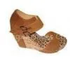 Top Quality Fashion PU /Mesh Material Camel Summer Ladies Wedge Sandals With 10.5cm Heels thumbnail-1