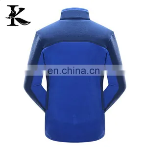 Outdoor Sport Wear Blue Plain Zip up Windbreaker Warm Polar Fleece Jacket for Men thumbnail-2