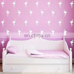 Attractive Ins Style Flamingos Vinyl Wall Sticker Children Room Home Decoration Mural Roon Decal thumbnail-2