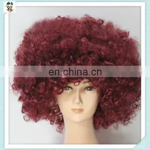 Cheap Colors Synthetic Party Sports Fan Big Curly Afro Wigs HPC-0014 thumbnail-3