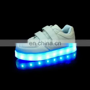 Factory Wholesale Led USB Charge Shoes Children Kids Casual Shoes Led Sneakers for Boys Girls thumbnail-2