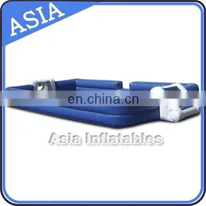 New Design Double Wall Blue Inflatable Soccer Pich / Football Arean for Club Events thumbnail-2