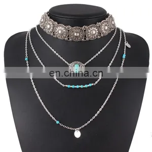 Hot Selling Fashion Jewelry Multilayers Choker Necklace Setting thumbnail-2