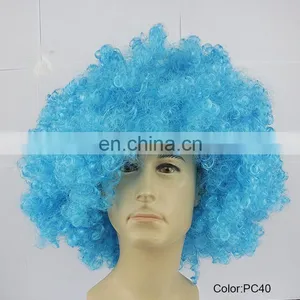 Light Blue Crazy Party Fluffy Wig PC40 thumbnail-1