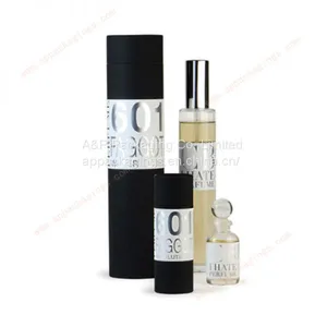 High Quality Mini Black Cosmetic Packaging Paper Tube, Luxury Essential Oil Box thumbnail-3