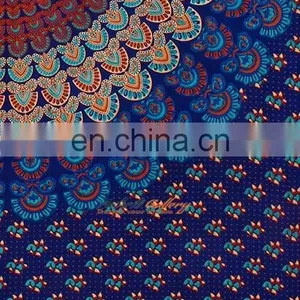 Indian Mor Tapestry Mandala Turquoise Color Design Bohemian Mandala Tapestry thumbnail-3
