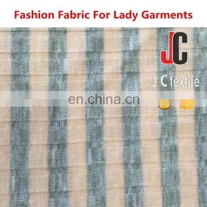 Shaoxing JC Rib Fabric Composition T/R Spandex Stirpe Rib Fabric Knit thumbnail-2