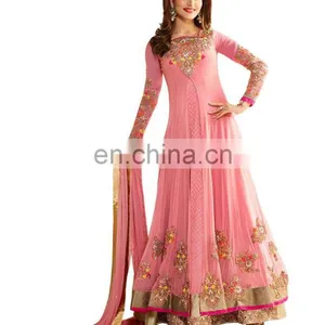 2017 Party Wear Anarkali Style Dress Material / Wedding Wear Semi-Stitched Anarkali Suits (anarkali Dresses) thumbnail-1