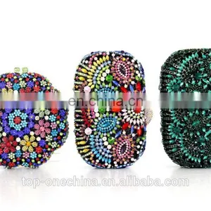 2015 Colorful Luxury Clutch Purse Crystal Stone Evening Bag thumbnail-4