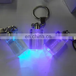 Custome Light Up Glowing LED Crystal Softball Keychain thumbnail-1