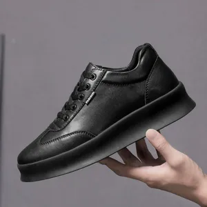 Casual Men's Height Increasing Sport Shoes Leather thumbnail-1