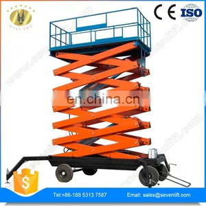 7LSJY Shandong SevenLift Hydraulic Wholesale Outdoor Use Manual Low Noise 16m Mobile Scissor Lift Table thumbnail-4
