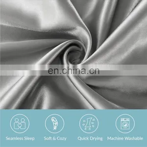 High Quality Sensitivities Cozy Soft Seamless Sleeping Silver Silk Hair Body Pillowcase For Women thumbnail-7