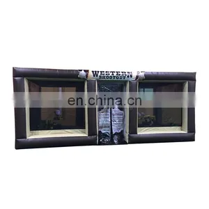 Large Yard Fun Games Inflatable Western Airblaster Shootout Wipe Out Game For Sale thumbnail-1