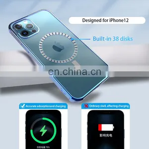Magnetic Phone Case Logo Silicon 2020 Amazon Hot Products Wholesale Oem/Odm Magnetic Case Moble Phone For Iphone 12 Pro Max X 11 thumbnail-4