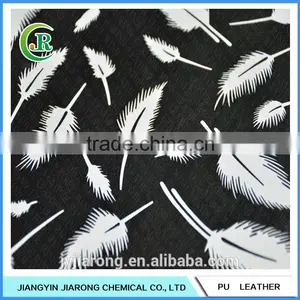 New Design Eco-friendly Printed PU Leather With Grain thumbnail-1