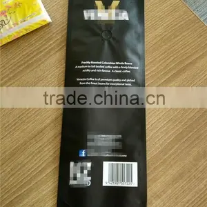 Side Gusset Plastic Printed Aluminum Foil Coffee Bean Packaging Bags With Valve 1KG thumbnail-4