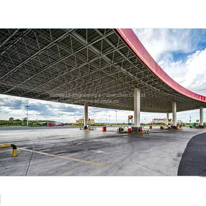 Xuzhou LF Space Frame Gas Petrol Station Canopy thumbnail-3