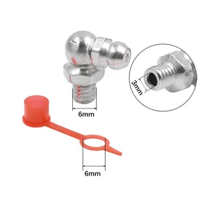 M8x1.25 Grease Fitting Straight 180 Degree Angle Galvanized Steel For Car Truck thumbnail-2