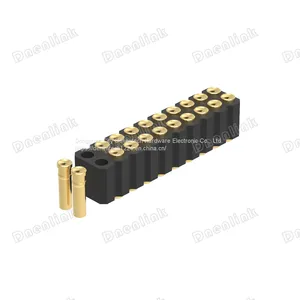 Dnenlink 2.00mm Pitch Dual Row H4.0mm Concave Contact Straight SMT Type Female Header PogoPin Header thumbnail-2