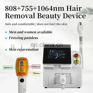 Portable Diode Laser 755 808 1064 Nm Permanent Hair Removal System Depilator Laser Bar Real 3 Wavelength Skin Care Instrument thumbnail-2