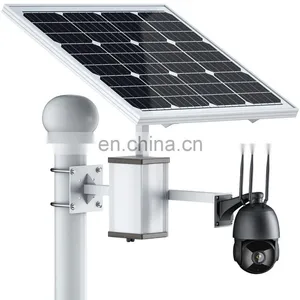 80W 40Ah Battery Solar Panel HD 5MP 30X ZOOM Security IP Camera Wireless 3G 4G SIM Card Outdoor PTZ CCTV Surveillance Cam CamHi thumbnail-1