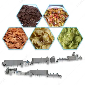 Extrusion Food Cereal Snack Food Production Plant Corn Pops Cereal Production Line thumbnail-1