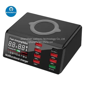 Multifunction 8 Port USB Fast Charging Station With Wireless 100W thumbnail-1