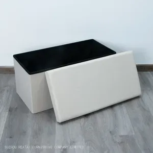 Foldable Storage Ottoman thumbnail-2