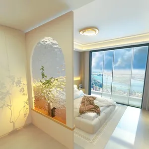 Hot Selling Modern Art Decoration Hallway Living Room Partition Glass thumbnail-1