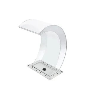 Acrylic Material LED Light Sheer Waterfall Electric Water Fountain for Sale thumbnail-2