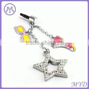 Enamel Metal Dangle Charm Phone Anti Dust Plug for Earphone thumbnail-6