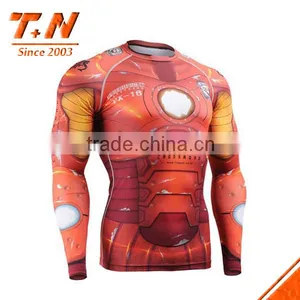 Long Sleeve Great Quality Design Custom Sublimation MMA Rash Guards With High Stretch Lycra Spandex UV 50+ Protection thumbnail-5