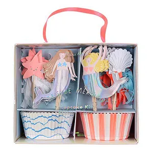 All-in-one Cupcake Kit Cake Toppers and Cake Cup Set Greaseproof Cupcake Case – Perfect for Themed Birthday Parties or Classroom Treats thumbnail-1