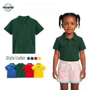 School Uniforms High Quality School Clothing for Kids Cotton School Wear Polo T-shirt High-end Customized Uniforms Logo Printing Embroidery thumbnail-1