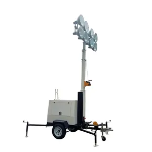 7m Manual Crank Lifting Mobile Lighting Tower With Diesel Generator Set for Construction Mining Road Works thumbnail-5