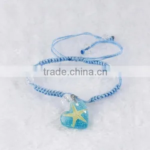 Latest Design Heart Shape Starfish Resin Bracelet Bangle thumbnail-1