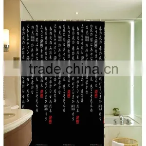 100% Polyester White Stars Printed Shower Curtain for Hotel, Family, Waterproof Bath Curtain thumbnail-3