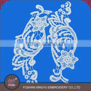 Best Selling Products Floral Lace Crochet Collar Applique Large Embroidered Mesh Neckline Patch for Crafts thumbnail-1