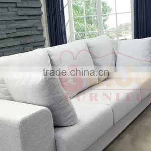 Living Room Furniture White Leather Corner Sofa C01-1 thumbnail-4