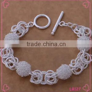 Round Cut Diamond Bracelet Silver Jewelry Tennis Bracelet Korea Fashion Bracelet thumbnail-1