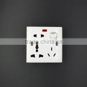 1 Gang Switch+8 Pin Socket, MF Socket,multiple Socket Standard Grounding Socket thumbnail-1