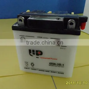 High Starting Performance Dry Charged Vented Motorcycle Battery 6N6-3B-1 6V 6AH thumbnail-1
