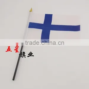 Wholesale Hand National Flag in Finland Design 30x32cm, 21x14cm thumbnail-1