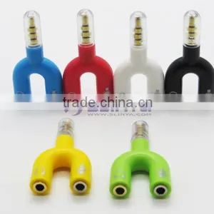 Y Splitter Adapter Cable Male 3.5mm to 2 Female 3.5mm Socket Earphone Extension Cable thumbnail-2