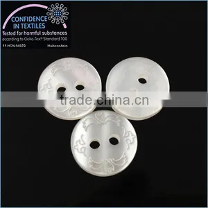 2 Hole Hot Sale Resin Laser High Quality Shirt Buttons thumbnail-1