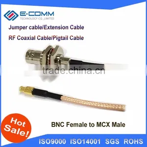 High Quality BNC Female Jack Connector Switch MCX Male Plug Convertor RG316 15CM 6" Adapter thumbnail-2